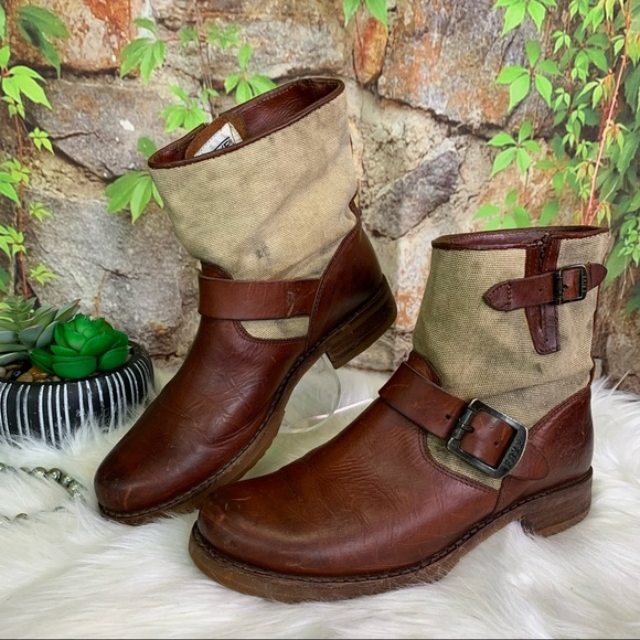 FRYE Veronica Canvas Short Ankle Boots, 6B - Picture 3 of 16